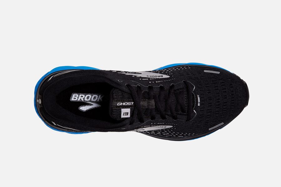 Brooks Israel Ghost 13 Road Running Shoes Mens - Black/Grey/Blue - JFS-410689